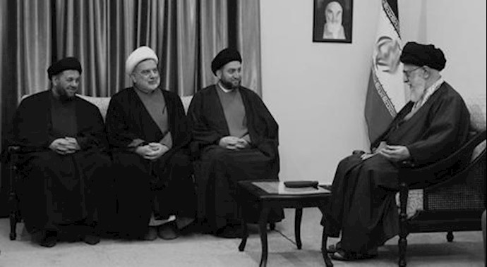 خامنه ای و عمار حکیم و بقیه نفرات رژیم در مجلس اعلای عراق