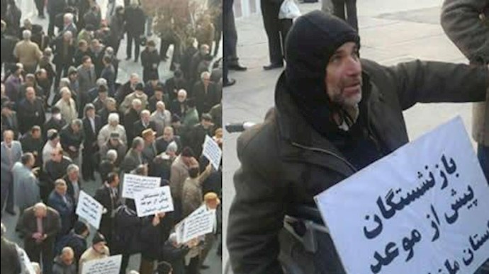 تجمع اعتراضی بازنشستگان سازمان تأمین اجتماعی مقابل مجلس ارتجاع