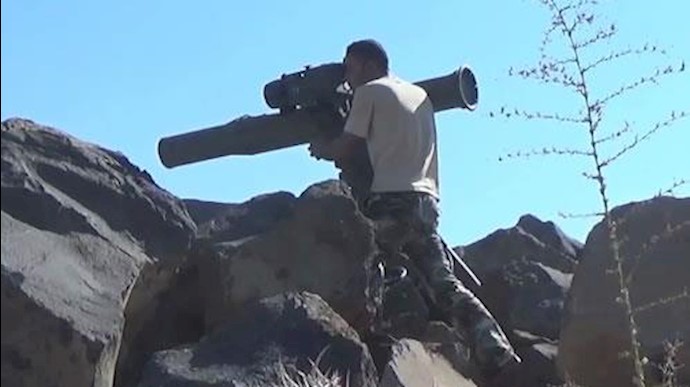 هدف قرار دادن توپ 23 میلی متری شبه‌نظامیان اسد توسط رزمندگان سوری