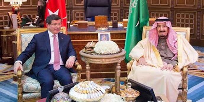 ملک سلمان پادشاه عربستان -  احمد داووداغلو  نخست‌وزیر ترکیه