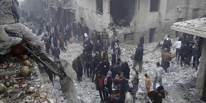 بمباران حلب در سوریه