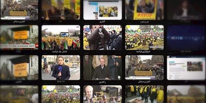 گزارش رسانه‌های فرانسه و جهان از تظاهرات «نه به روحانی» در پاریس
