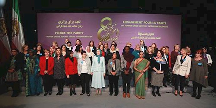 جلسه بزرگ  تعهد برای برابری، زنان متحد علیه بنیادگرایی  با حضور مریم رجوی