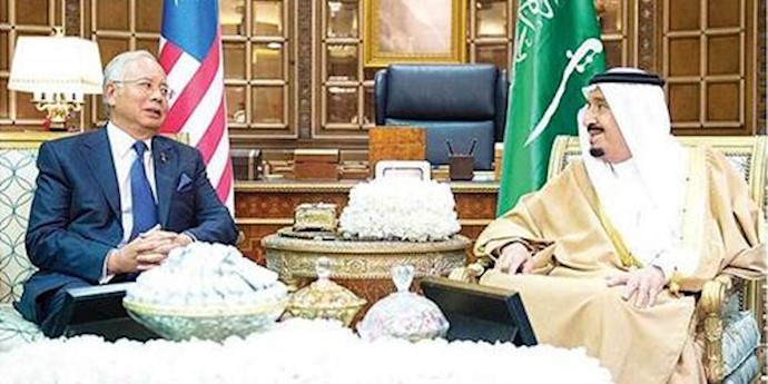 دیدار پادشاه عربستان سعودی با رئیس‌جمهور مالزی محمد نجیب عبدالرزاق