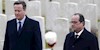 فرانسوا اولاند و دیوید کامرون ادای  احترام نسبت به سربازان کشته شده در جنگ جهانی اول در فرانسه