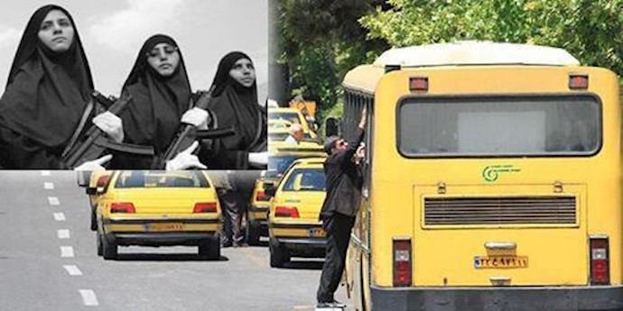 استقرار زنان پاسدار  در اتوبوسهای شهری اصفهان