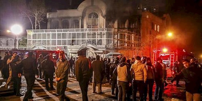 آتش زدن سفارت عربستان سعودی در  تهران