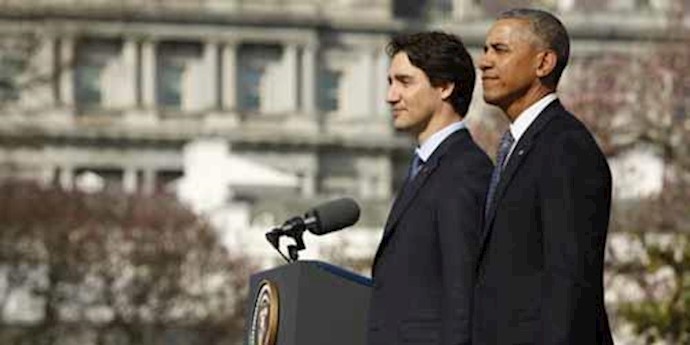 دیدار نخست‌وزیر کانادا با اوباما در کاخ سفید