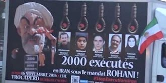 تظاهرات نه به رئیس جمهور اعدام و شکنجه آخوند روحانی - آرشیو