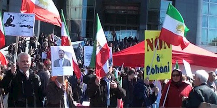 شرکت حامیان و هواداران مقاومت ایران در تظاهرات جهانی اول ماه مه در همبستگی با مبارزات حق‌طلبانه کارگران