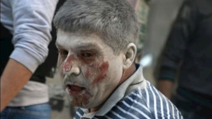 بمباران حلب توسط هواپیماهای اسد و سوریه 