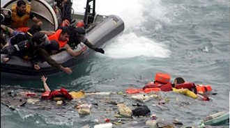 قایق غرق شده پناهجویان