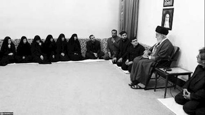 دیدار خامنه‌ای با خانواده سرکرده به هلاکت رسیده حزب‌الشیطان