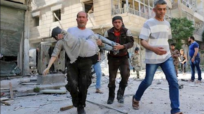 مردم حلب در زیر بمباران