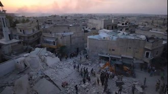 بمباران حلب توسط هواپیماهای رژیم اسد و روسیه