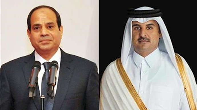 اولین تماس تلفنی میان رئیس‌جمهور مصر و امیر قطر پس از برکناری مرسی
