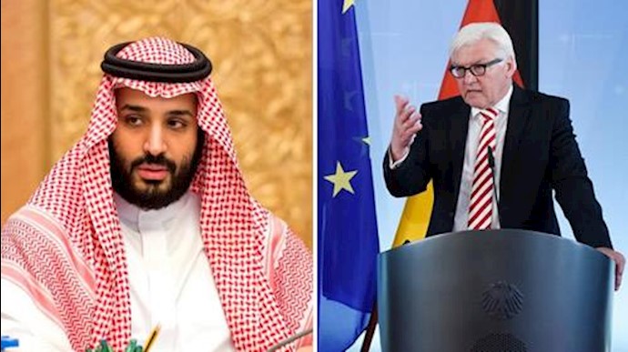 فرانک اشتاین مایر وزیر خارجه آلمان - امیر محمدبن سلمان وزیر دفاع عربستان 