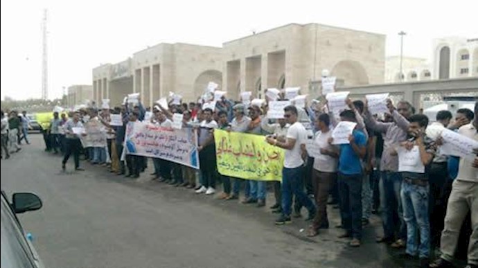 تجمع اعتراضی کارگران شرکت آلومینیوم المهدی 