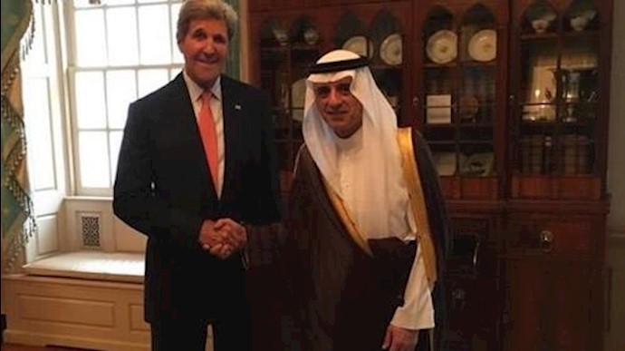 دیدار عادل الجبیر وزیر خارجه عربستان با جان کری وزیر خارجه آمریکا