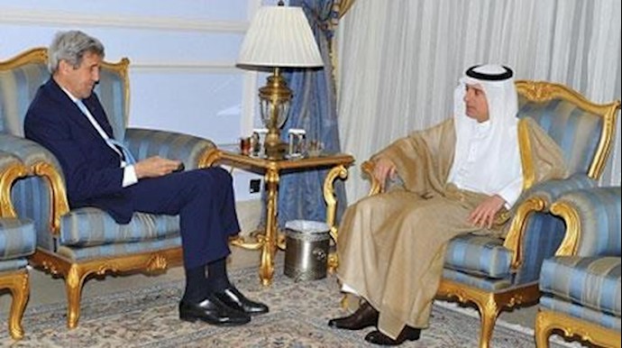 عادل الجبیر وزیر خارجه عربستان سعودی - جان کری وزیر خارجه  آمریکا-آرشیو