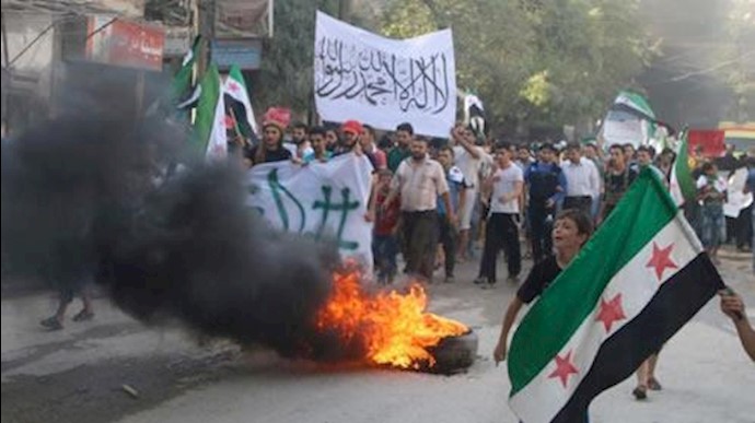 تظاهرات مردم حلب در حمایت از عملیات رزمندگان سوری