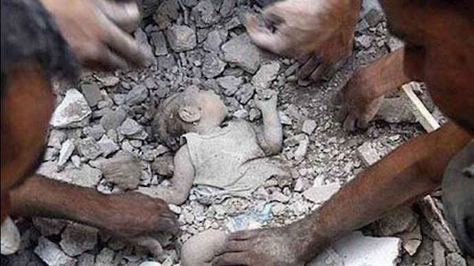 کودکان سوری در زیر بمبارانهای رژیم اسد