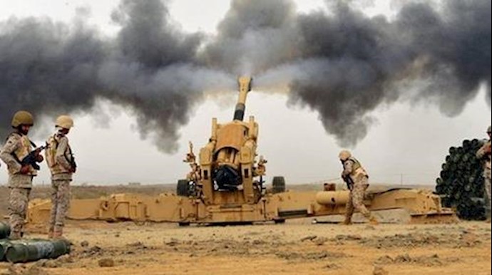 توپخانه سعودی پناهگاههای حوثی‌ها را در نجران گلوله‌باران کرد