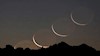 دیدن سه سیاره و هلال ماه در افق