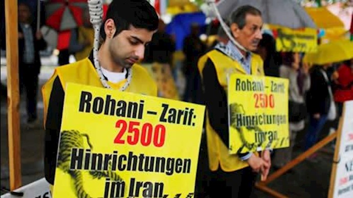 تظاهرات ایرانیان خارج کشور علیه اعدام جوانان در دولت آخوند روحانی