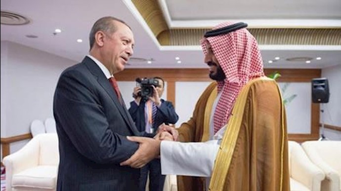دیدار محمد بن سلمان جانشین ولیعهد عربستان با رجب طیب اردوغان 