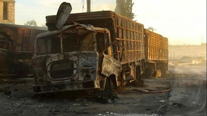 حمله روز دوشنبه به کاروان بین‌المللی کمک رسانی در استان حلب