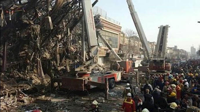 آتش سوزی پلاسکو تهران