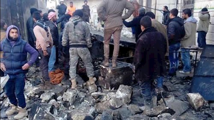 بمباران  حومه حلب و ادلب توسط جنگنده های رژیم اسد 