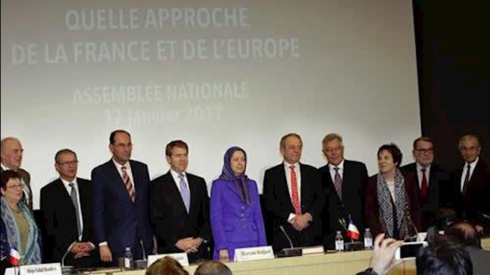 کنفرانس در مجلس ملی فرانسه با حضور رئیس جمهور برگزیده مقاومت، مریم رجوی