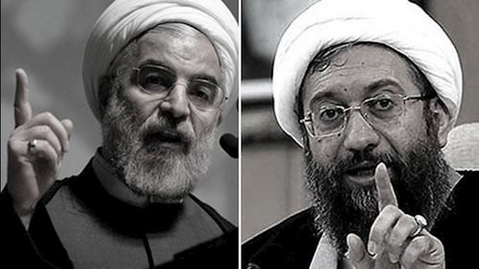 آخوند صادق لاریجانی و آخوند روحانی 