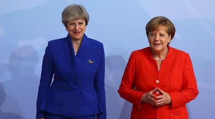 آنگلا مرکل، صدراعظم آلمان و ترزا می، نخست‌وزیر انگلستان