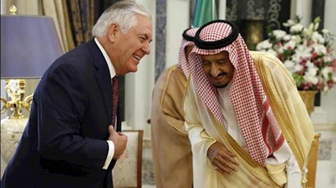 ملک سلمان پادشاه عربستان - تیلرسون وزیر خارجه آمریکا