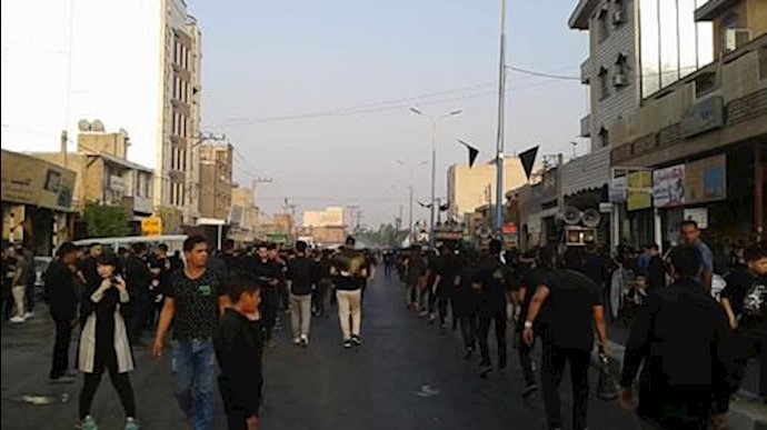 برگزاری مراسم عاشورای حسینی در اهواز با حضور هواداران مجاهدین