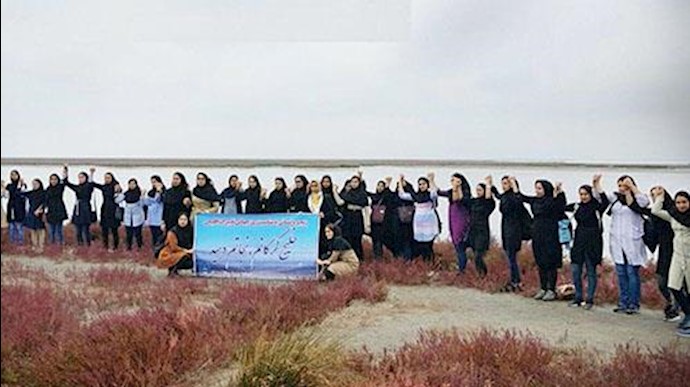زنجیره ‌انسانی دانشجویان در استان گلستان