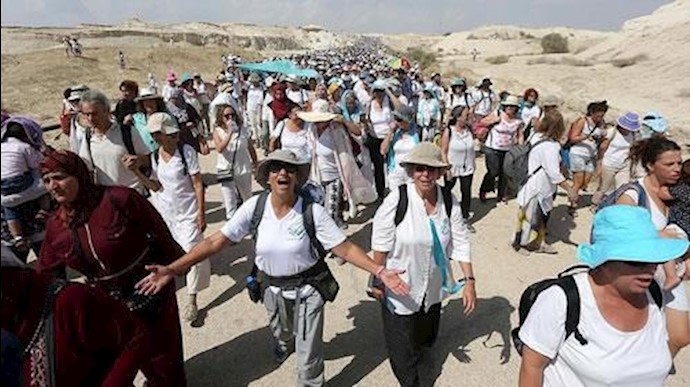 هزاران زن فلسطینی و اسرائیلی در راهپیمایی صلح 