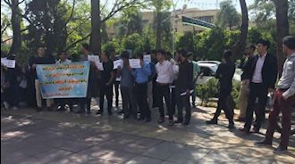 تجمع اعتراضی بهیاران استان فارس در شیراز