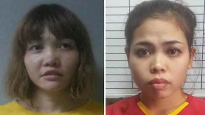 دو زن متهم به قتل کیم جونگ نام 