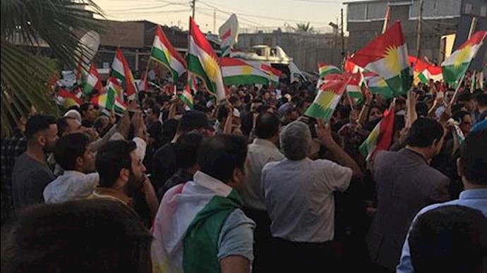 تظاهرات مردم اربیل در اعتراض به حضور نیروهای حشدالشعبی