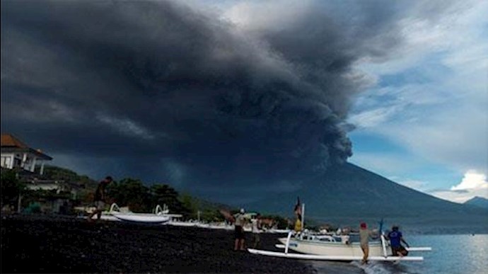 فوران قریب‌الوقوع آتشفشانی در بالی اندونزی