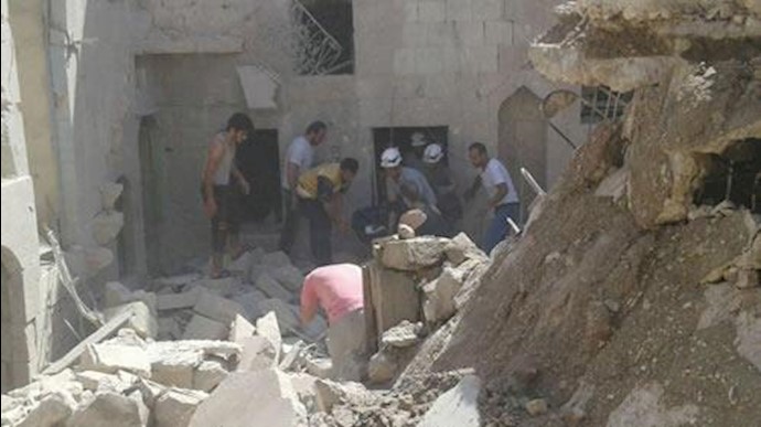 ویرانی در سوریه در نتیجه دخالتهای سپاه پاسداران رژیم