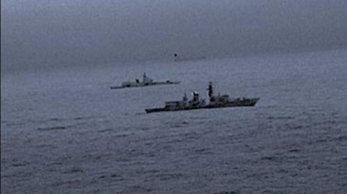 ناوچه انگلستان، کشتی جنگی روس را در دریای شمال زیر نظر گرفت