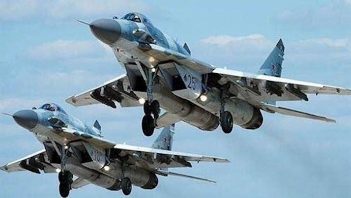 بمباران شهر معرشورین توسط هواپیماهای روسی
