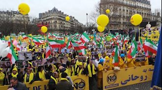 تظاهرات در پاریس در اعتراض به موج اعدامها در رژیم آخوندی