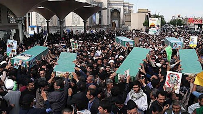 تشییع جنازه کشته شدگان در سوریه