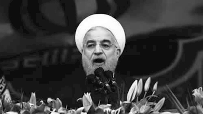 آخوند روحانی در نمایش حکومتی 22 بهمن